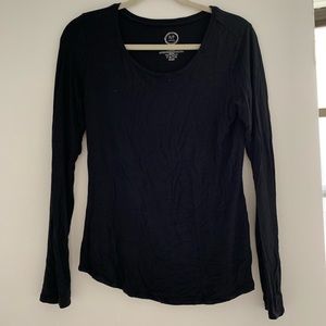 Soft Black Long Sleeve Tee